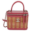 Chanel Take Away Vanity Case Rattan and Calfskin