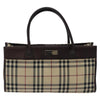 Secondhand Burberry Nova Check Handbag Nova Check Canvas and