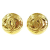 Chanel CC Button Clip-On Earrings Metal