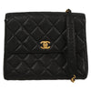 Chanel Vintage CC Flap Shoulder Bag Quilted Caviar