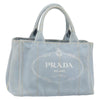 Secondhand Prada Canapa Tote Gray Canvas Accessories