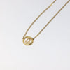 Secondhand Christian Dior Vintage Logo Round Pendant Necklace