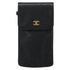 Secondhand Chanel Vintage CC Phone Holder Crossbody Bag Caviar