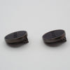 Secondhand Chanel Vintage CC Round Button Clip-On Earrings Metal and Wood