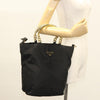 Secondhand Prada Metal Handles Tote Tessuto