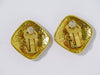 Secondhand Chanel Vintage CC Diamond Shape Clips-On Earrings Gold-Plated