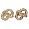 Secondhand Christian Dior CD Button Clip-On Earrings