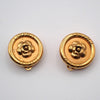 Secondhand Chanel Vintage Camellia Earrings Gold-plated