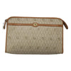 Christian Dior Vintage Honeycomb Zip Pouch Coated Canvas