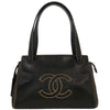 Secondhand Chanel CC Stitch Zip Shoulder Bag Caviar