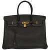 Secondhand Hermes Birkin Handbag Black Togo with Gold Hardware