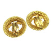 Secondhand Chanel CC Button Clip-On Earrings