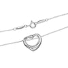 Secondhand Tiffany & Co. Elsa Peretti Open Heart Pendant Necklace Sterling Silver with Pink Sapphire