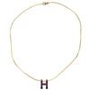 Secondhand Hermes Pop H Pendant Chain Necklace Metal and
