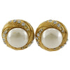 Secondhand Chanel Vintage Round Clip-On Earrings Metal with Faux