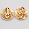 Chanel Vintage CC Round Button Clip-On Earrings Metal