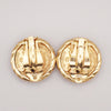 Chanel Vintage CC Round Clip-On Earrings Metal