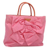 Secondhand Prada Logo Bow Convertible Tote Tessuto with