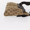 Gucci Vintage Double Belt Bag GG Canvas with Leather