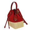 Secondhand Prada Drawstring Bucket bag Canvas and Wicker