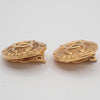 Chanel Vintage CC Round Button Clip-On Earrings Metal