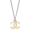 Chanel CC Logo Pendant Necklace Metal