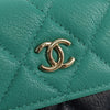 Chanel Tricolor CC Multi-Pocket Wallet on Chain Quilted Goatskin