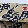 Chanel Flap Card Holder on Chain Quilted Printed Canvas