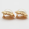 Secondhand Chanel Vintage Round Clip-On Earrings Metal with Faux
