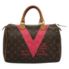 Louis Vuitton Speedy Handbag Limited Edition V Monogram Canvas
