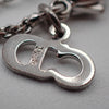 Secondhand Christian Dior CD Logo necklace Silver-Plated