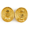 Secondhand Chanel clips bouton ovale ange logo Gold-plated