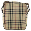 Secondhand Burberry Zip Messenger Bag Nova check Canvas and