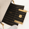 Fendi Chain Baguette Charm Bag Zucca Embroidered Canvas