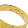 Secondhand Cartier Love Wedding Band Ring 18K Yellow