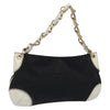 Secondhand Chanel Vintage Olsen CC Chain Shoulder Bag Canvas and