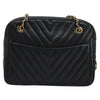 Secondhand Chanel V Stitch Black Leather Bags