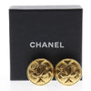 Secondhand Chanel Vintage CC Quilted Round Button Clip-On Earrings