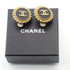 Secondhand Chanel Vintage Round CC Clip-On Earrings