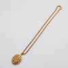 Chanel Vintage CC Round Pendant Chain Necklace Metal