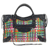 Secondhand Balenciaga City Classic Studs Bag Woven Crocodile Embossed