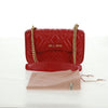 Secondhand Miu Miu Chain Flap Shoulder Bag Quilted Shiny