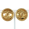 Secondhand Chanel Vintage CC Round Clip-On Earrings