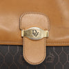 Christian Dior Vintage Honeycomb Shoulder Bag Canvas and Leather