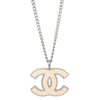 Chanel CC Logo Pendant Necklace Metal