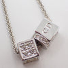 Secondhand Christian Dior CD Logo necklace Silver-Plated