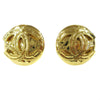 Chanel CC Button Clip-On Earrings Metal