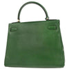 Secondhand Hermes Kelly Handbag Green Courchevel with Gold Hardware