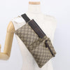 Gucci Vintage Double Belt Bag GG Canvas with Leather