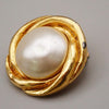 Secondhand Chanel Vintage Round Clip-On Earrings Metal with Faux